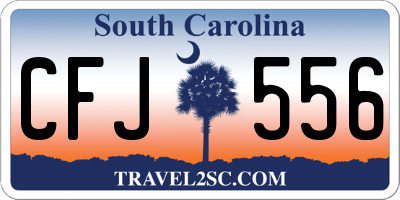 SC license plate CFJ556