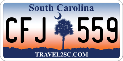 SC license plate CFJ559