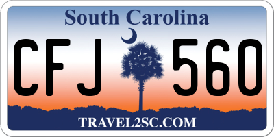 SC license plate CFJ560