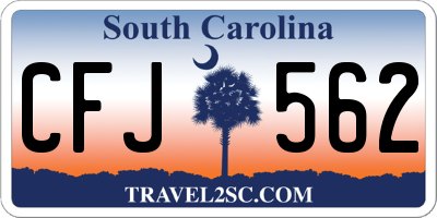 SC license plate CFJ562