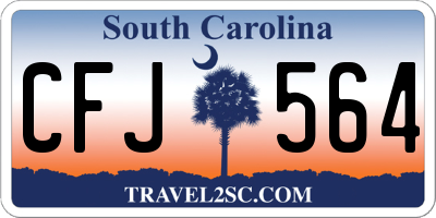 SC license plate CFJ564