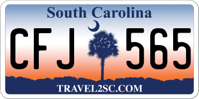 SC license plate CFJ565