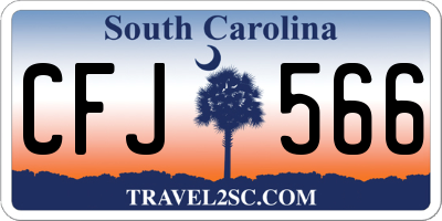 SC license plate CFJ566
