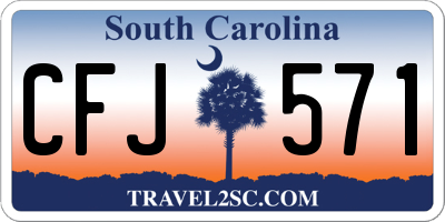 SC license plate CFJ571