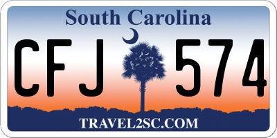 SC license plate CFJ574