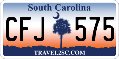 SC license plate CFJ575