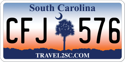 SC license plate CFJ576