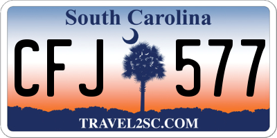 SC license plate CFJ577