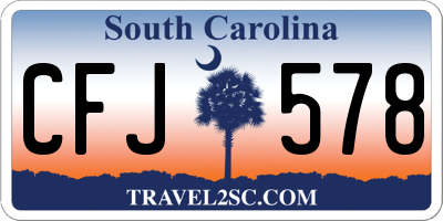 SC license plate CFJ578