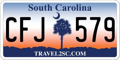 SC license plate CFJ579
