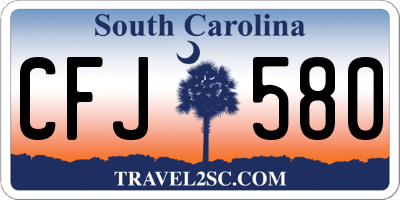 SC license plate CFJ580