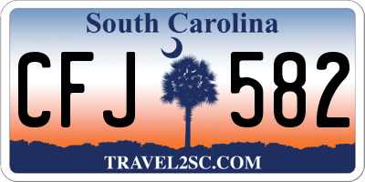 SC license plate CFJ582