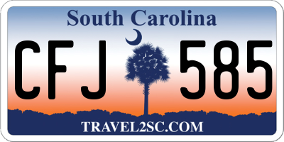 SC license plate CFJ585