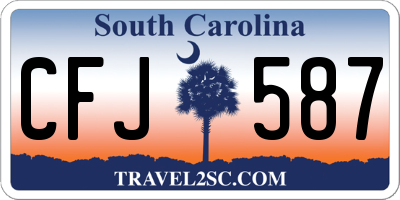 SC license plate CFJ587