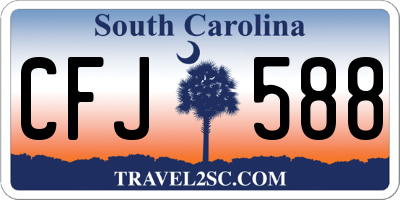 SC license plate CFJ588