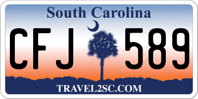 SC license plate CFJ589