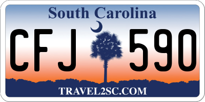 SC license plate CFJ590