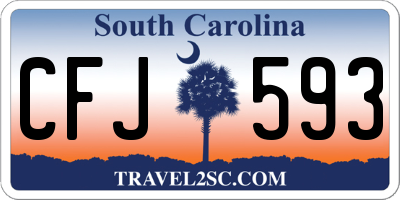 SC license plate CFJ593