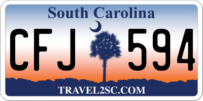 SC license plate CFJ594