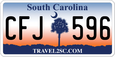 SC license plate CFJ596