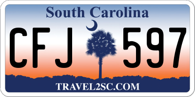 SC license plate CFJ597