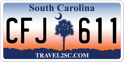 SC license plate CFJ611