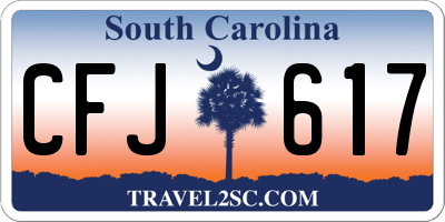 SC license plate CFJ617