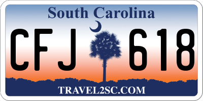 SC license plate CFJ618
