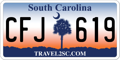 SC license plate CFJ619