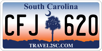 SC license plate CFJ620
