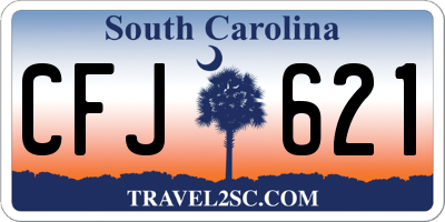 SC license plate CFJ621