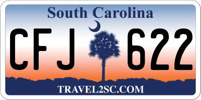 SC license plate CFJ622