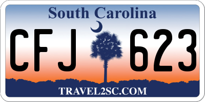SC license plate CFJ623