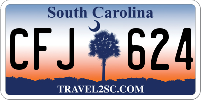 SC license plate CFJ624