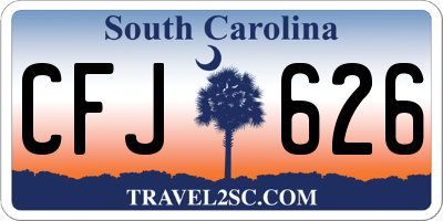 SC license plate CFJ626