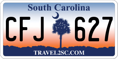 SC license plate CFJ627