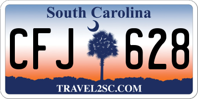 SC license plate CFJ628