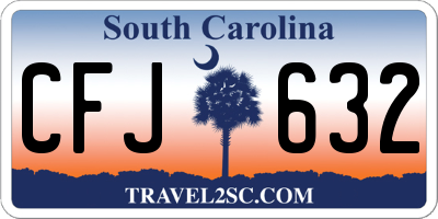 SC license plate CFJ632