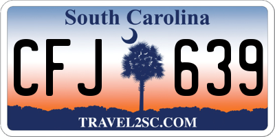 SC license plate CFJ639