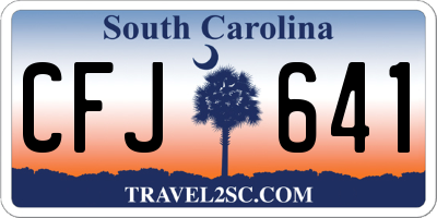 SC license plate CFJ641