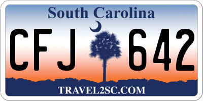 SC license plate CFJ642