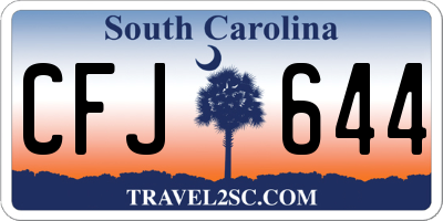 SC license plate CFJ644