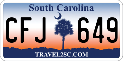 SC license plate CFJ649