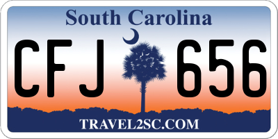 SC license plate CFJ656