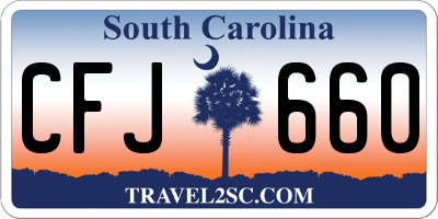SC license plate CFJ660