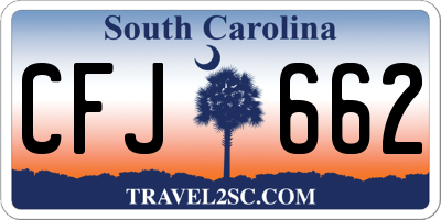 SC license plate CFJ662