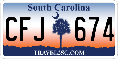SC license plate CFJ674