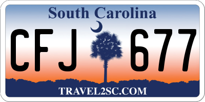 SC license plate CFJ677