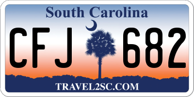 SC license plate CFJ682