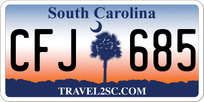 SC license plate CFJ685